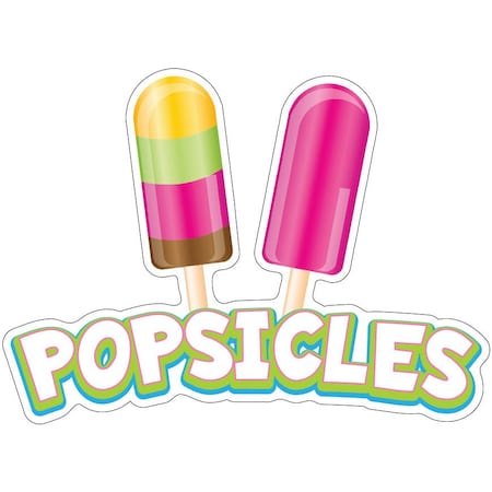Signmission Popsicles Decal Concession Stand Food Truck Sticker, D-DC-16 Popsicles19 D-DC-16 Popsicles19